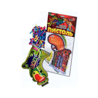 Пистоль Надувная хлопушка купить в Менделеевске | mendeleevsk.salutsklad.ru