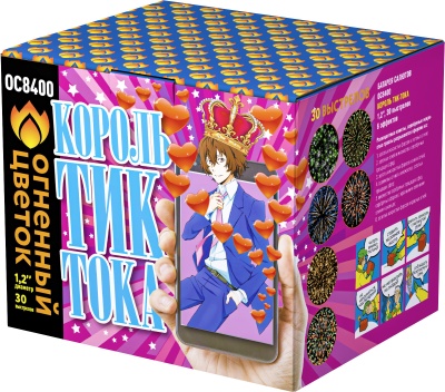 Король Тик-Тока Батарея салютов купить в Менделеевске | mendeleevsk.salutsklad.ru